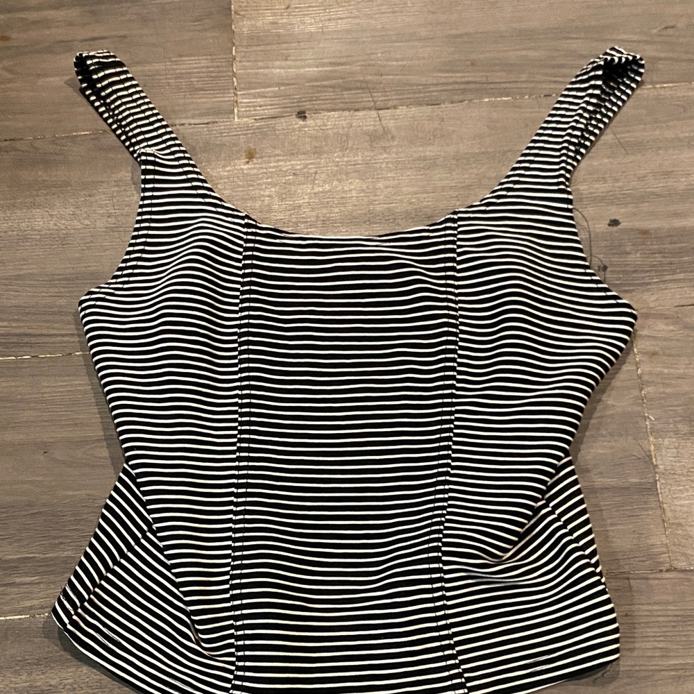 Jaipur Black and White Striped Camisole